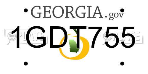 1GDT755 Georgia License Plate