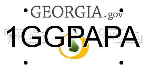 1GGPAPA Georgia License Plate