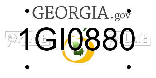 1GI0880 Georgia License Plate