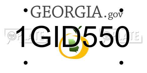 1GID550 Georgia License Plate