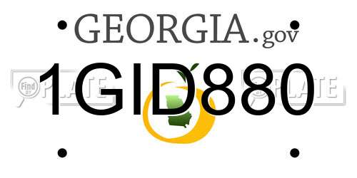 1GID880 Georgia License Plate