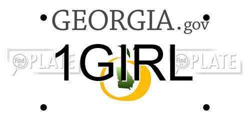 1GIRL Georgia License Plate