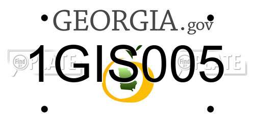 1GIS005 Georgia License Plate