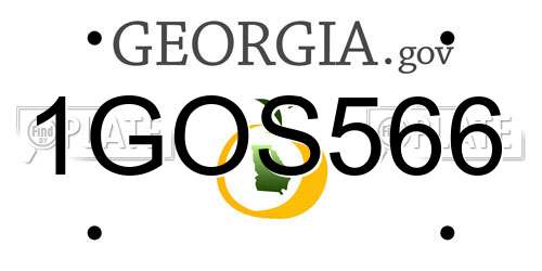 1GOS566 Georgia License Plate