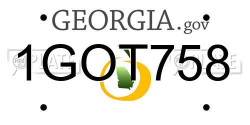 1GOT758 Georgia License Plate