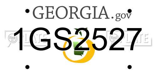 1GS2527 Georgia License Plate