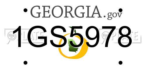 1GS5978 Georgia License Plate