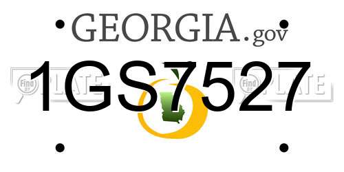 1GS7527 Georgia License Plate