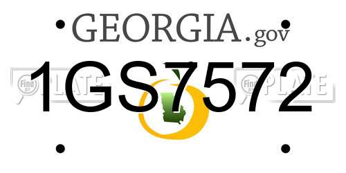 1GS7572 Georgia License Plate