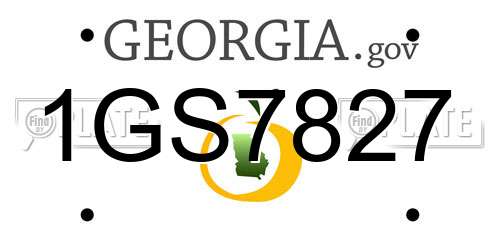1GS7827 Georgia License Plate