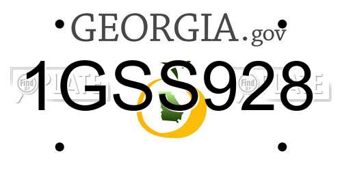 1GSS928 Georgia License Plate