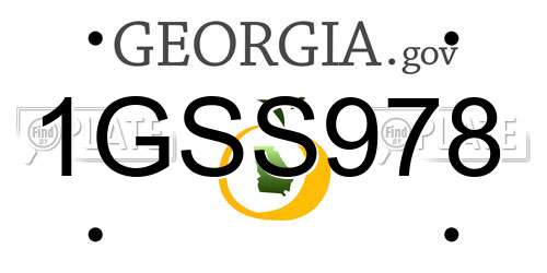 1GSS978 Georgia License Plate