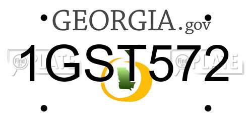 1GST572 Georgia License Plate