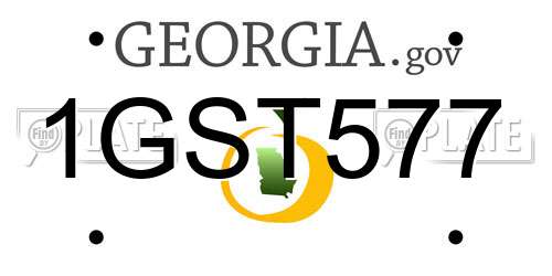 1GST577 Georgia License Plate