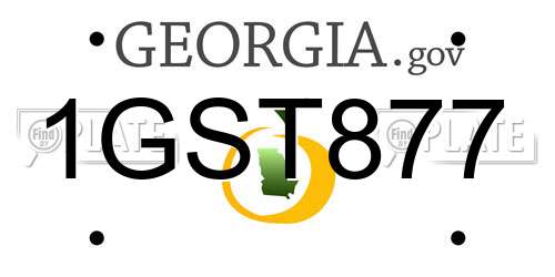 1GST877 Georgia License Plate