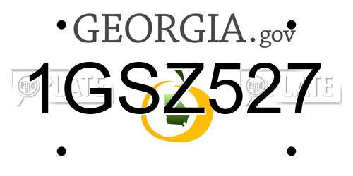 1GSZ527 Georgia License Plate
