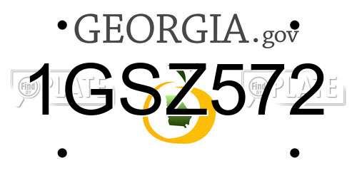 1GSZ572 Georgia License Plate