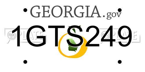 1GTS249 Georgia License Plate