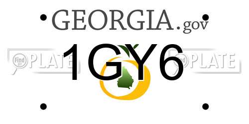1GY6 Georgia License Plate