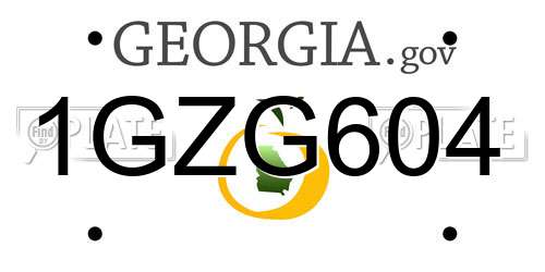 1GZG604 Georgia License Plate