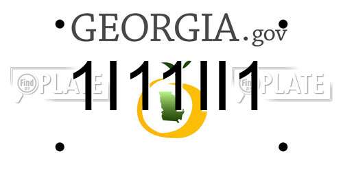 1I11II1 Georgia License Plate