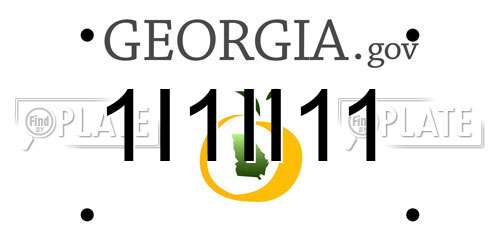 1I1II11 Georgia License Plate