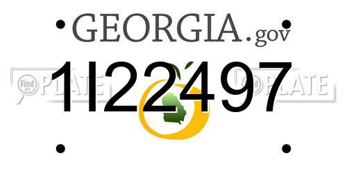 1I22497 Georgia License Plate