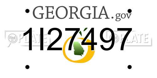1I27497 Georgia License Plate