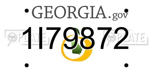 1I79872 Georgia License Plate