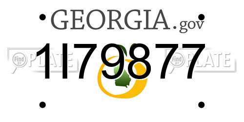 1I79877 Georgia License Plate
