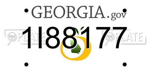 1I88177 Georgia License Plate