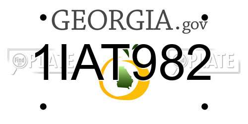 1IAT982 Georgia License Plate