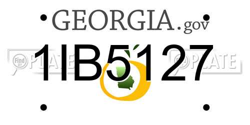 1IB5127 Georgia License Plate
