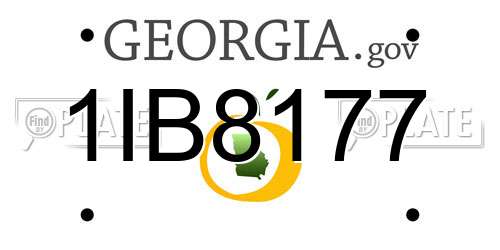 1IB8177 Georgia License Plate
