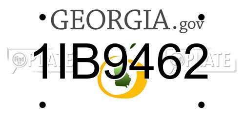 1IB9462 Georgia License Plate