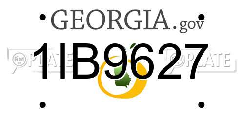 1IB9627 Georgia License Plate