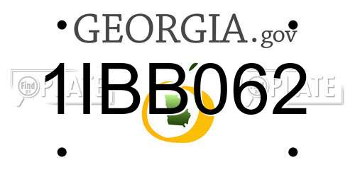 1IBB062 Georgia License Plate