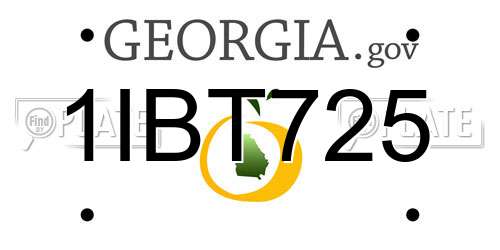 1IBT725 Georgia License Plate