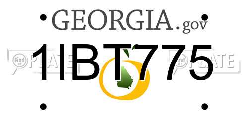 1IBT775 Georgia License Plate