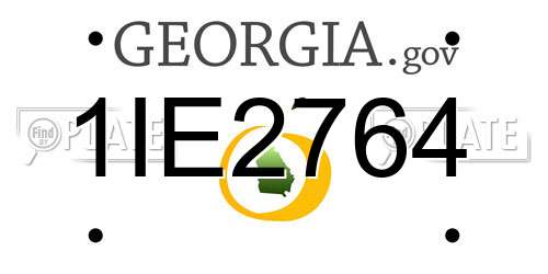 1IE2764 Georgia License Plate