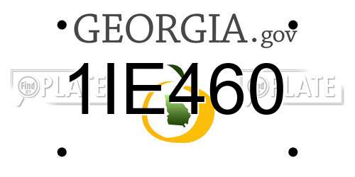 1IE460 Georgia License Plate