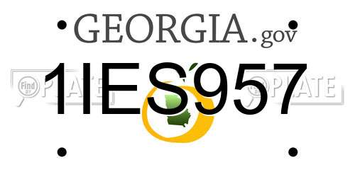 1IES957 Georgia License Plate