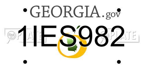 1IES982 Georgia License Plate