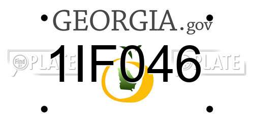 1IF046 Georgia License Plate