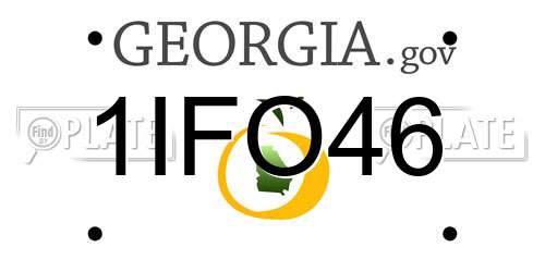 1IFO46 Georgia License Plate