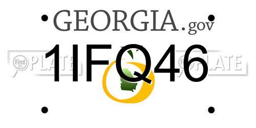 1IFQ46 Georgia License Plate