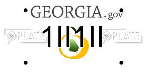 1II1II Georgia License Plate