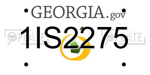 1IS2275 Georgia License Plate