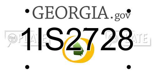 1IS2728 Georgia License Plate
