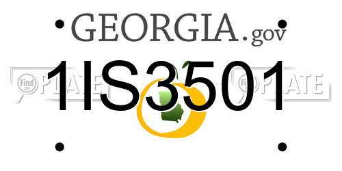 1IS3501 Georgia License Plate